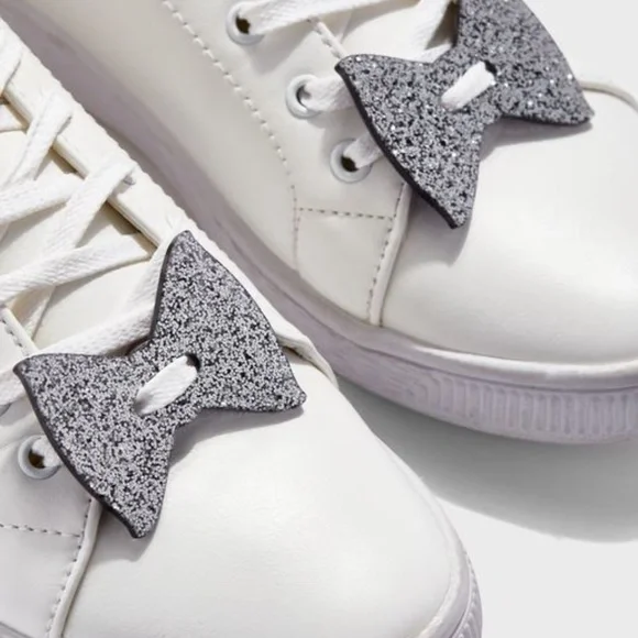 New Call It Spring 2 Piece Sparkly Shoe Ornaments - Picture 1 of 11